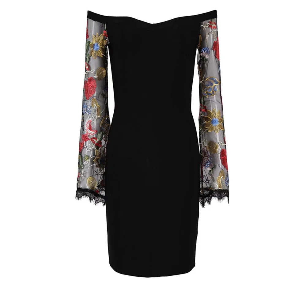 Новинка 2021 черное платье без бретелек с длинным рукавом элегантная повязка