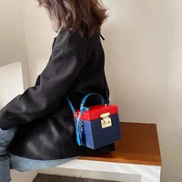 womens box bag 2021 pu leather top handle bag handbags for woman causal boxes crossbody handbags new messenger bag tote clutchs