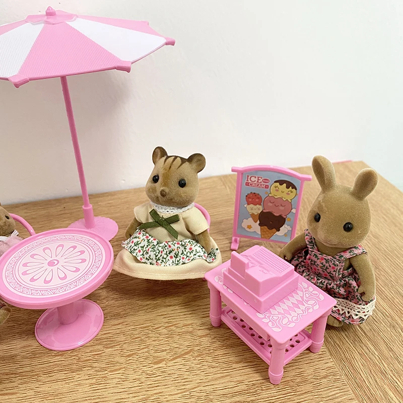 Уличное кафе 1/12 набор сделай сам для семейного с лесными животными Медведь