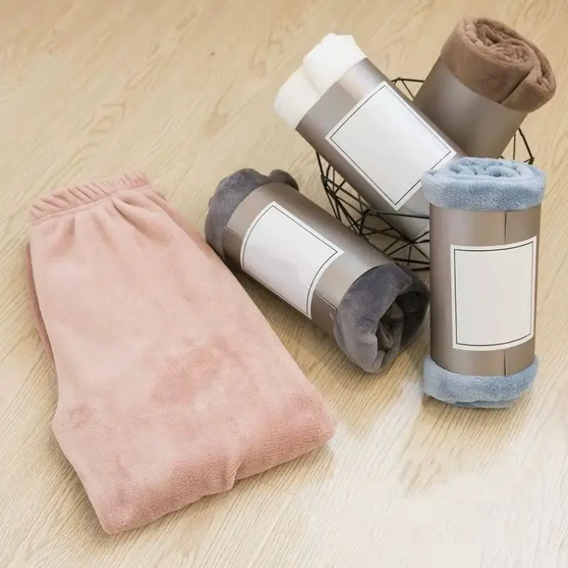 2022 Fashion Women Winter Thermal Underwear Warm Solid Cute Comfortable Casual Coral Velvet Plus High Waist Sleep Bottoms