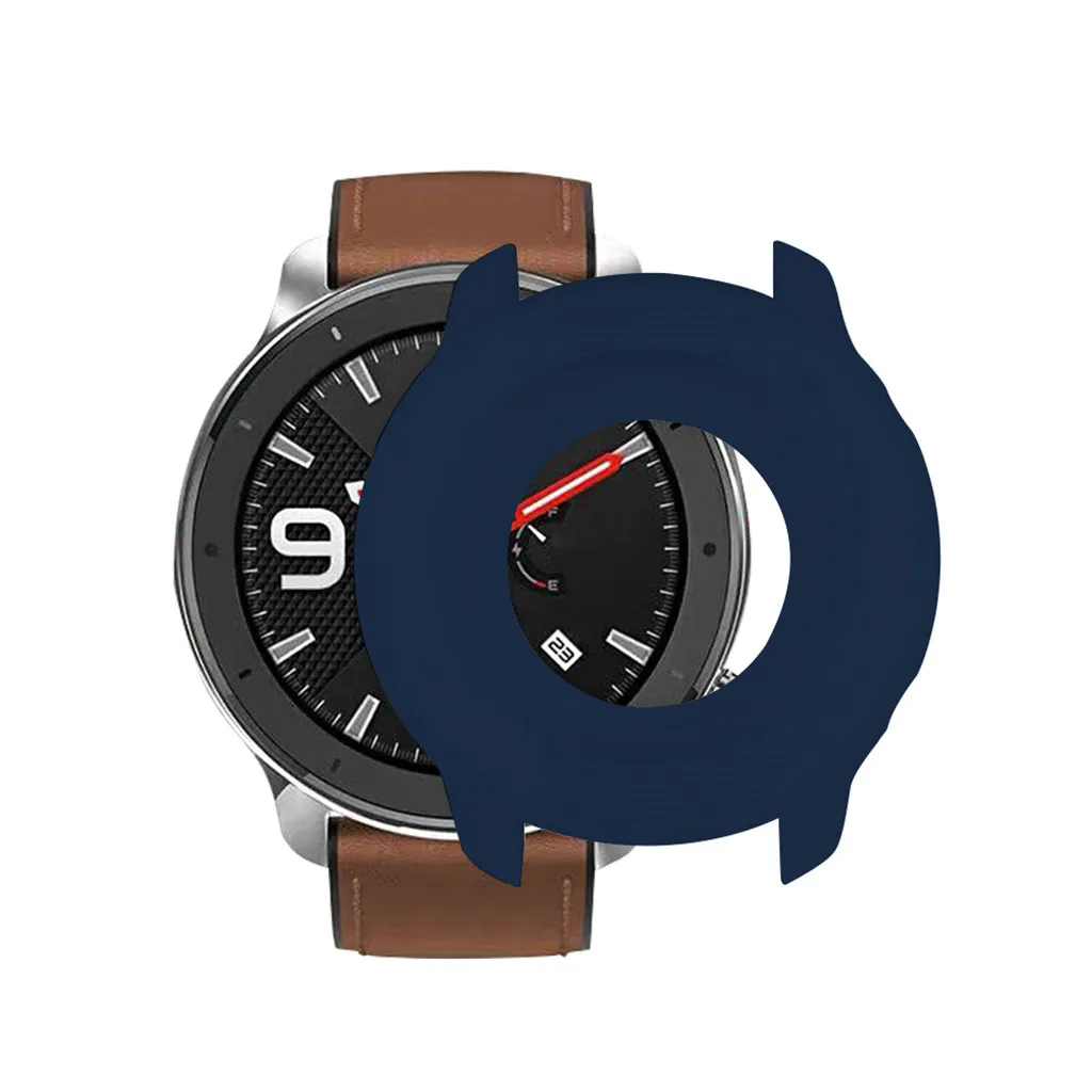 Для Huami AMAZFIT GTR 47 мм мягкий полный чехол оболочка силиконовая рамка защитные Смарт часы носимые Аксессуары#810
