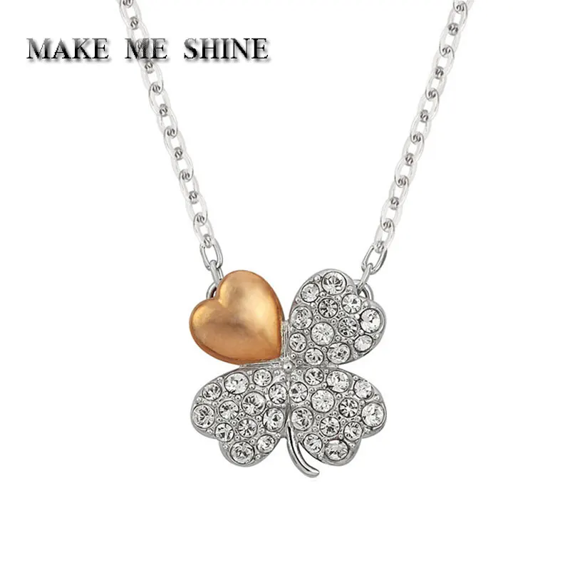 Высококачественное женское ожерелье SWA с хрустальной травой на удачу цепочка