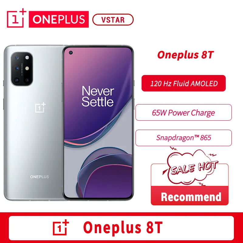Глобальная прошивка OnePlus 8 T официального магазина Carter's ГБ 128 Snapdragon 865 5G смартфон