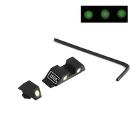 magorui tactical glock green fiber optic front rear night sight set for 17192223242627333435