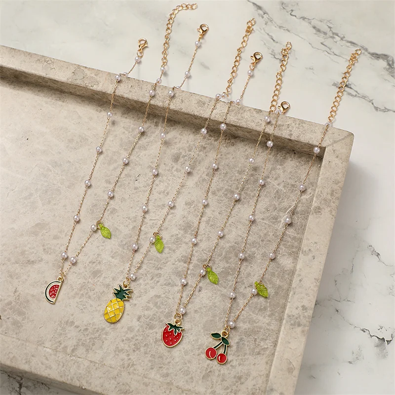 Летний милый чокер вишня ананас ювелирные изделия для вечеринок подарок