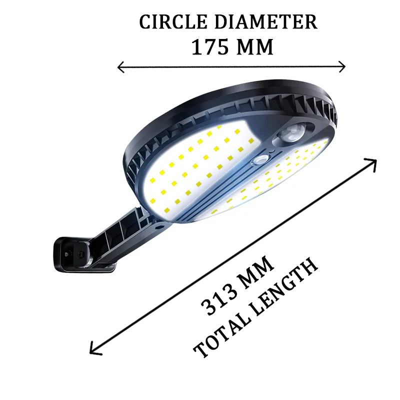 

LED Solar Street Lights PIR Motion Sensor Remote Control Round Wall Lamp Adjustable Brightness Garden Decoration And Verandas