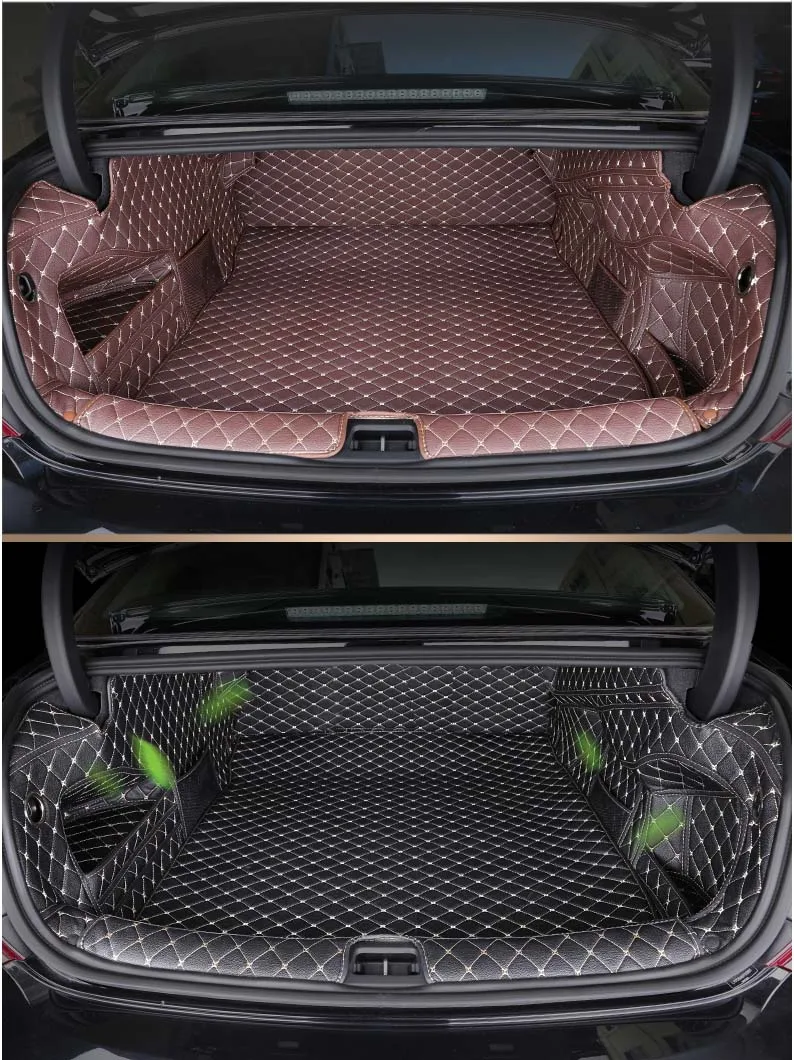 luxury fiber leather car trunk mat for volvo s90 2016 2017 2018 2019 2020 car accessories