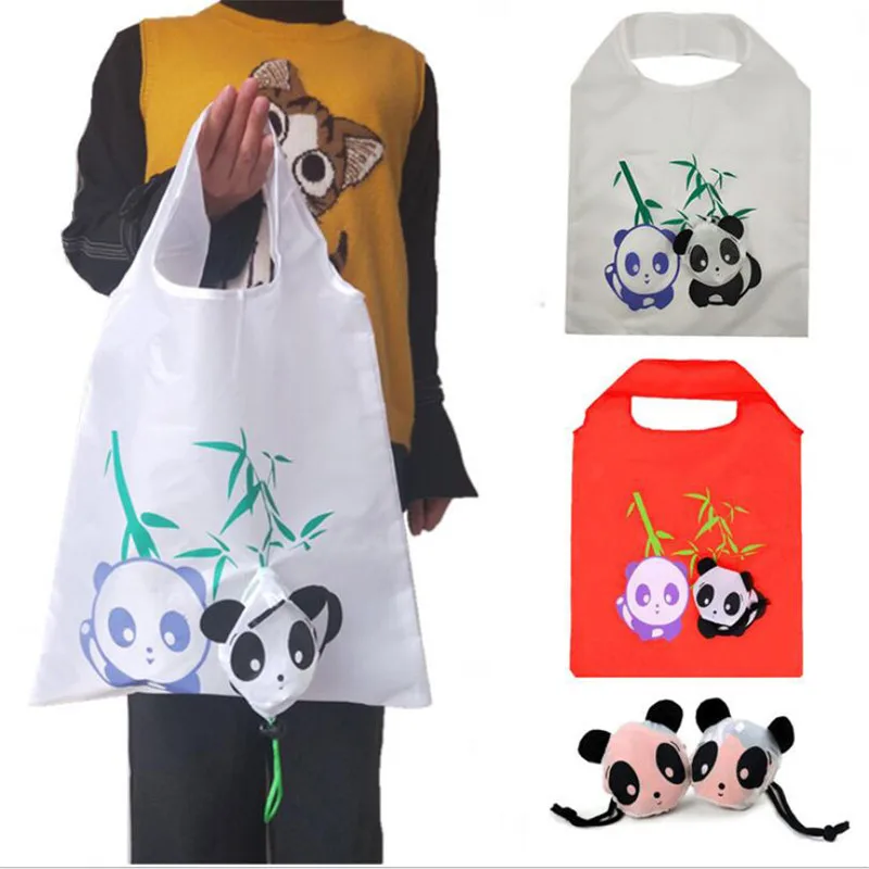 Популярная креативная Экологичная сумка для хранения Сумка с пандой складные