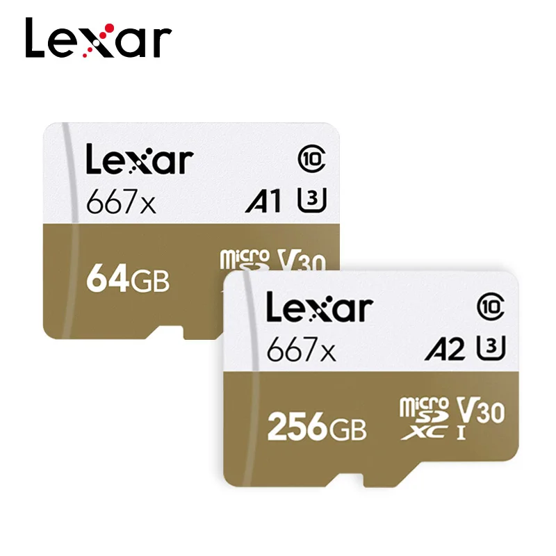 Lexar профессиональная карта памяти до 100 МБ/с. микро SD карты 667x C10 256 ГБ A2 TF Card 64 Гб A1 U3