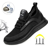 new safety shoes for men women summer breathable work shoes lightweight anti smashing shoes male construction work mesh sneakers