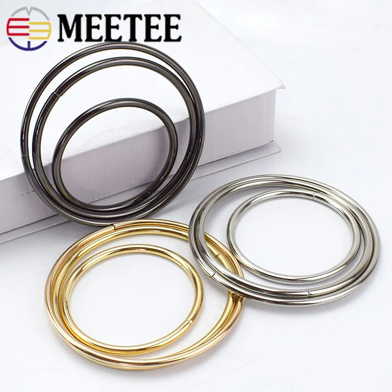 2pcs Meetee O Ring Metal Bag Handle Buckles for Women Handbag Lock Decoration Clasp Handles Connect DIY Part Accessories | Дом и сад