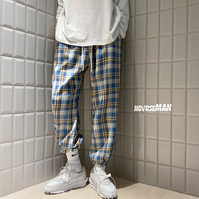 Женские брюки в клетку с широкими штанинами|Брюки| |