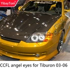 Отличный комплект YibayTom CCFL с ангельскими глазами, ультраяркое освещение фар для Hyundai Tiburon 2003 2004 2005 2006