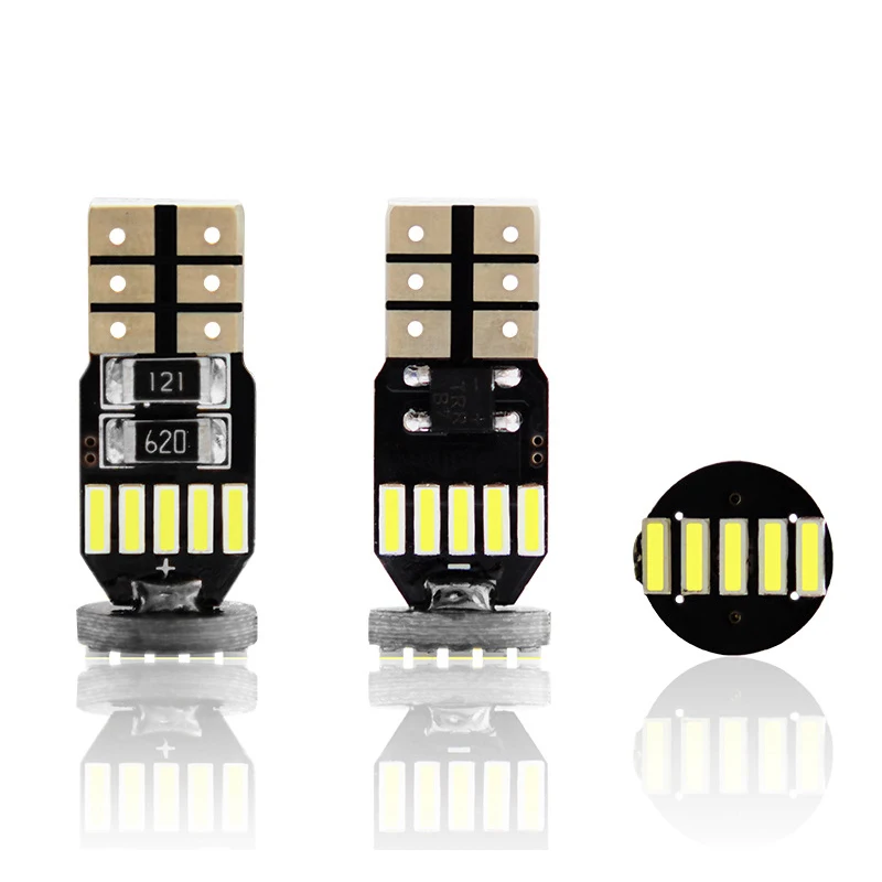 10 шт. T10 W5W 194 Canbus безотказные клиновидные лампы 4014 15 SMD светодиодный T10 Can-bus Авто зазор предупреждающие огни 6500K неполярность