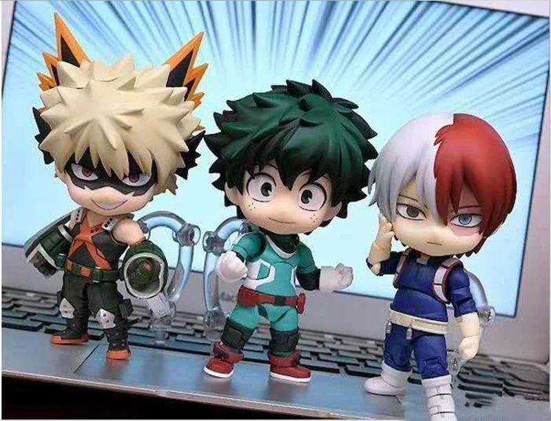 

My Hero Academia Q version Face changing Action Figure Midoriya Izuku Todoroki Shoto Bakugou Katsuki Model Toys