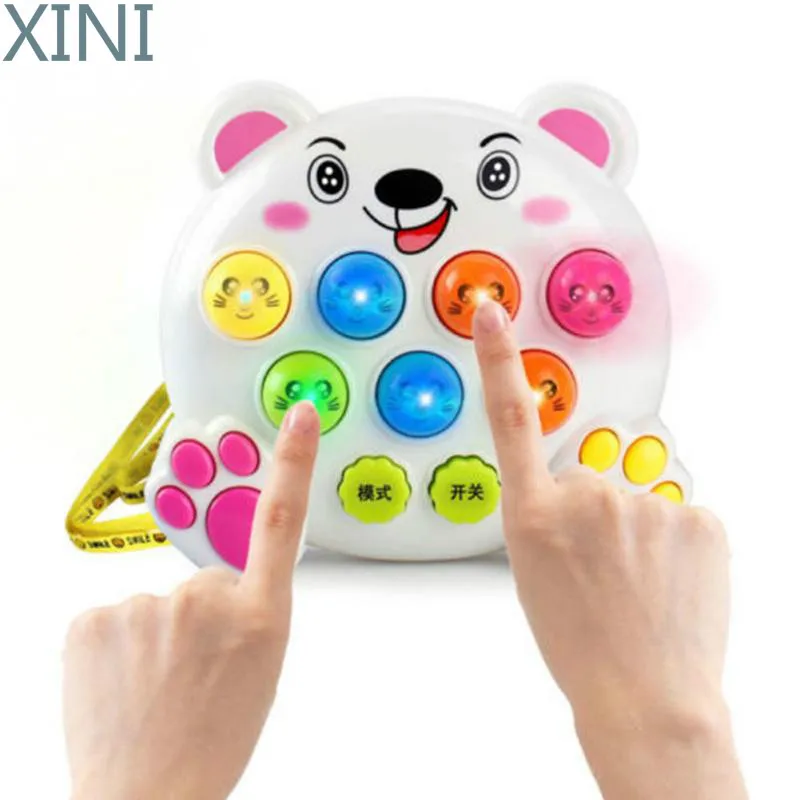

XINI Baby Kids Plastic Music Toys Play Knock Hit Hamster Insect Game Playing Fruit Worm Educational Instrumentos Musicais Toy