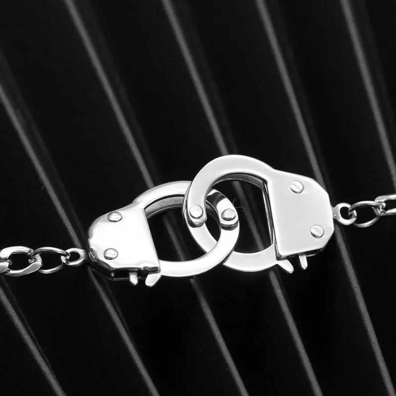 Женские Ювелирные изделия серебряный цвет нержавеющая сталь наручники браслет