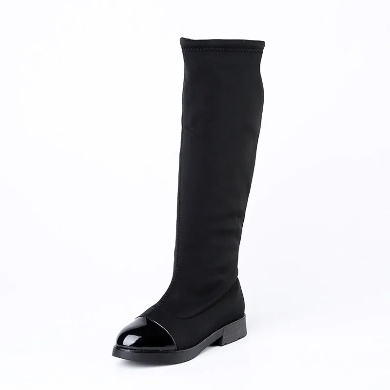 

2020Children's stretch cloth high boots Casual children's shoes high boots autumn and winter girls boots