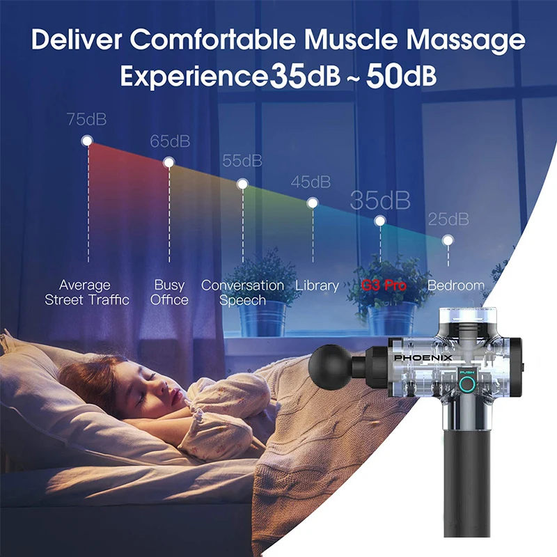 

Phoenix a2 Massage Gun Transparent Body Massager Electric 4 Heads Pistol Massager Phoenix