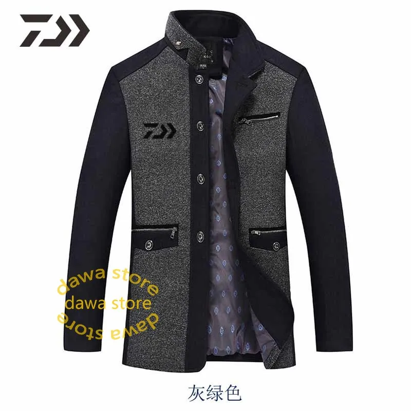 Мужская куртка для рыбалки Daiwa Осень зима пэчворк много карманов одежда