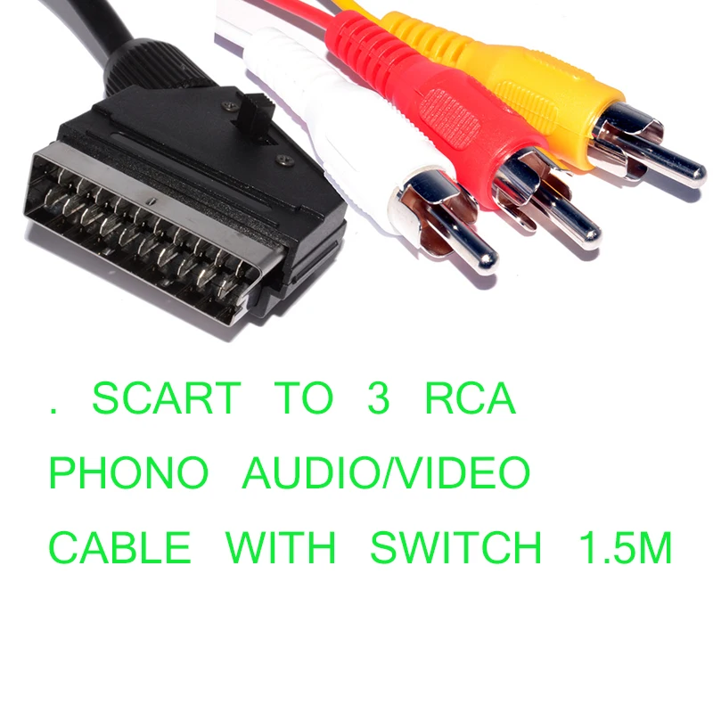 Стандарт ЕС SCART линия 1 5 м 21P метла головка аудио и видео соединительная