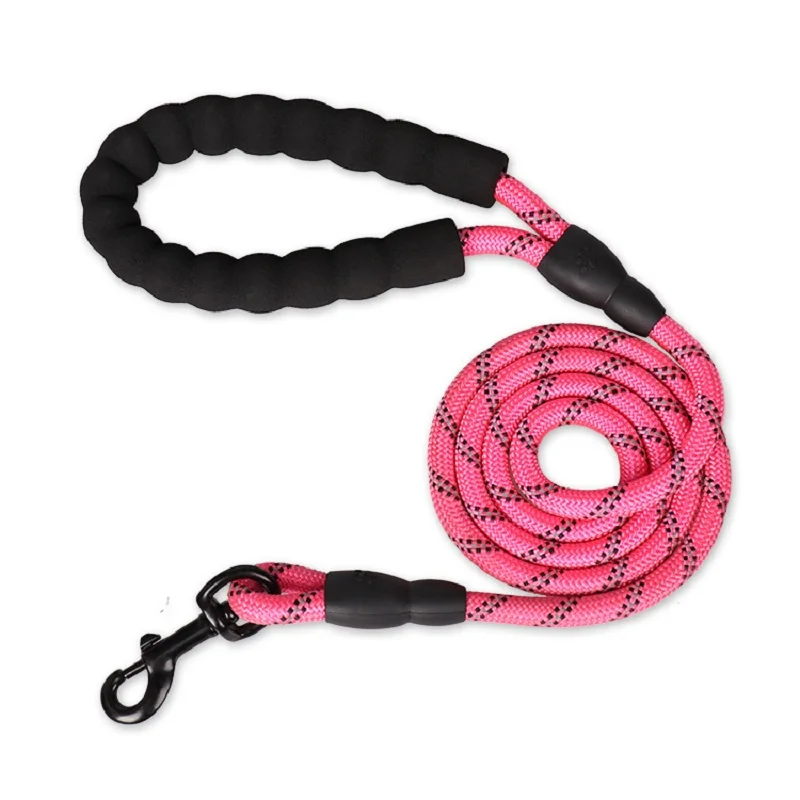 

150*1.2cm Hot Durable Large Dog Leash Firm Nylon Dogs Collars Leashes 9 Colors Strong Reflective Lead Rope For Big Medium Pets