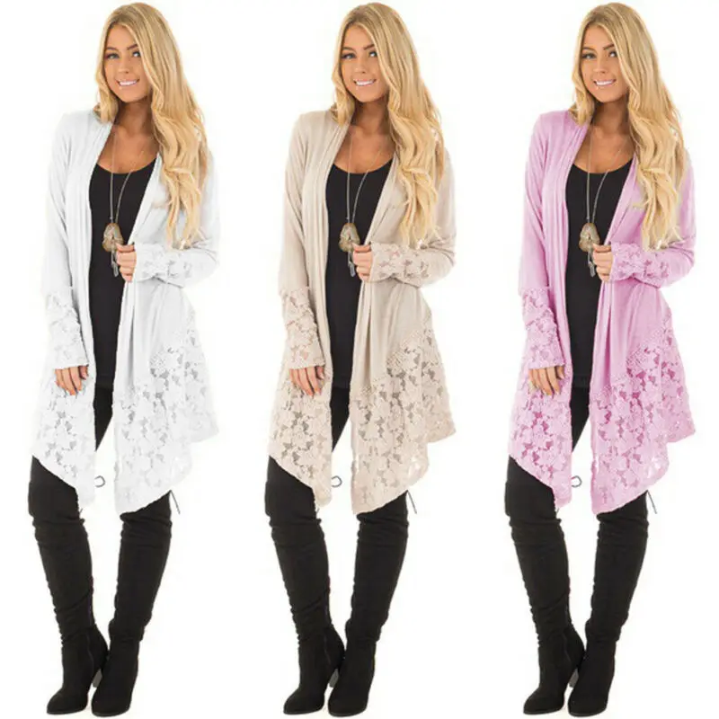 2019 New Fashion Cardigans Knitted Outwear Women Autumn Thin Knit Cardigan V-neck Long Coat Female Plus Size Jacket 5XL | Женская одежда