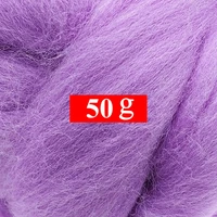natural wool roving 50g for needle felting kit 19 microns superfine merino wool soft sheep wool for dry wet felting color 28