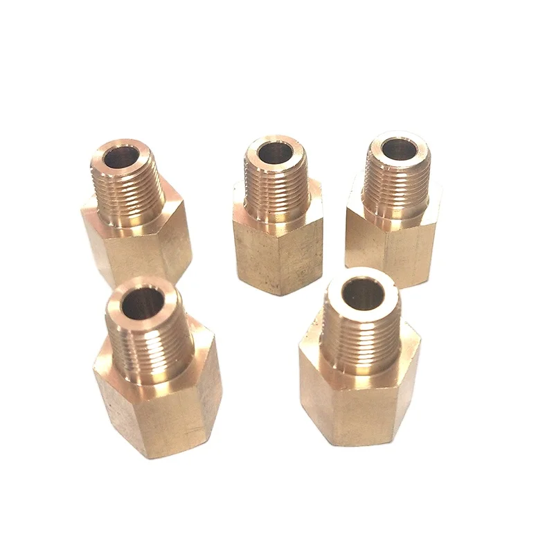 

5PCS Brass 1/8NPT Female to 1/8BSPT BSP Male Gauge Sensor Sender Adapter Reducer