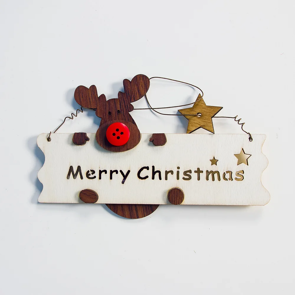 Счастливого Рождества полые буквы деревянные рождественские лося Олень