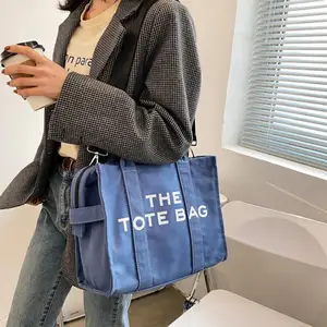 large capacity canvas tote women shoulder bag letter printed crossbody bags for women casual cloth women handbag big shopper bag free global shipping