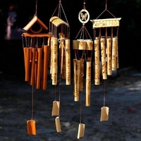 bamboo wind chimes pendant balcony outdoor yard garden home decor antique windbell handmade windchime indoor wall hanging crafts
