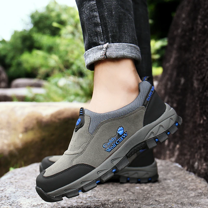 

Мокасины мужские кожаные, плоская подошва, без застежки, повседневная обувь для скалолазания, модные лоферы