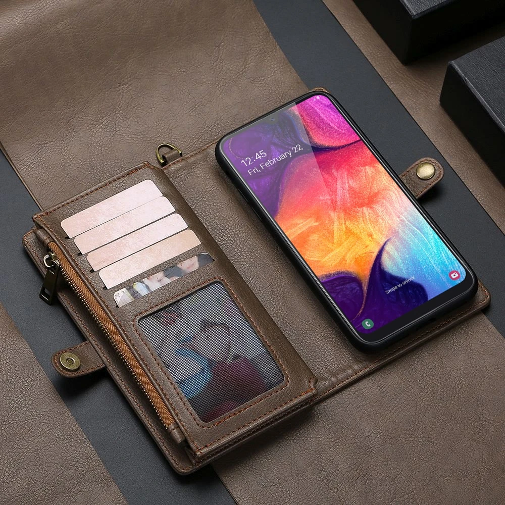 LAPOPNUT 2 в 1 чехол кошелек из натуральной кожи для Samsung Galaxy S10 5G S9 Plus A70 A50 A40 съемный