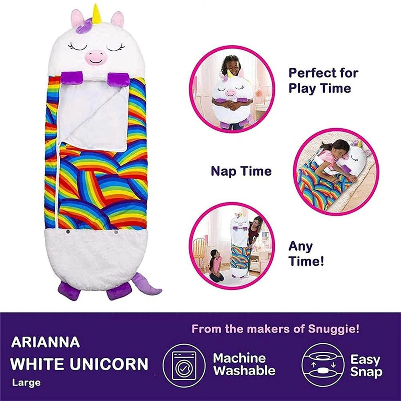 

Baby Sleeping Bag Camping Children Cartoon Lazy One-piece Pajamas Sleeping Bag Play Pillow Warm Soft Cute Animal Sleeping Travel