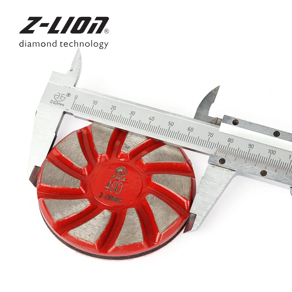 Z-LION 3 дюйма 1 шт. алмазная полировальная площадка 75 мм бетонный гранитный мраморный пол шлифовальный диск металлический Бонд турбо сегменты абразивный инструмент