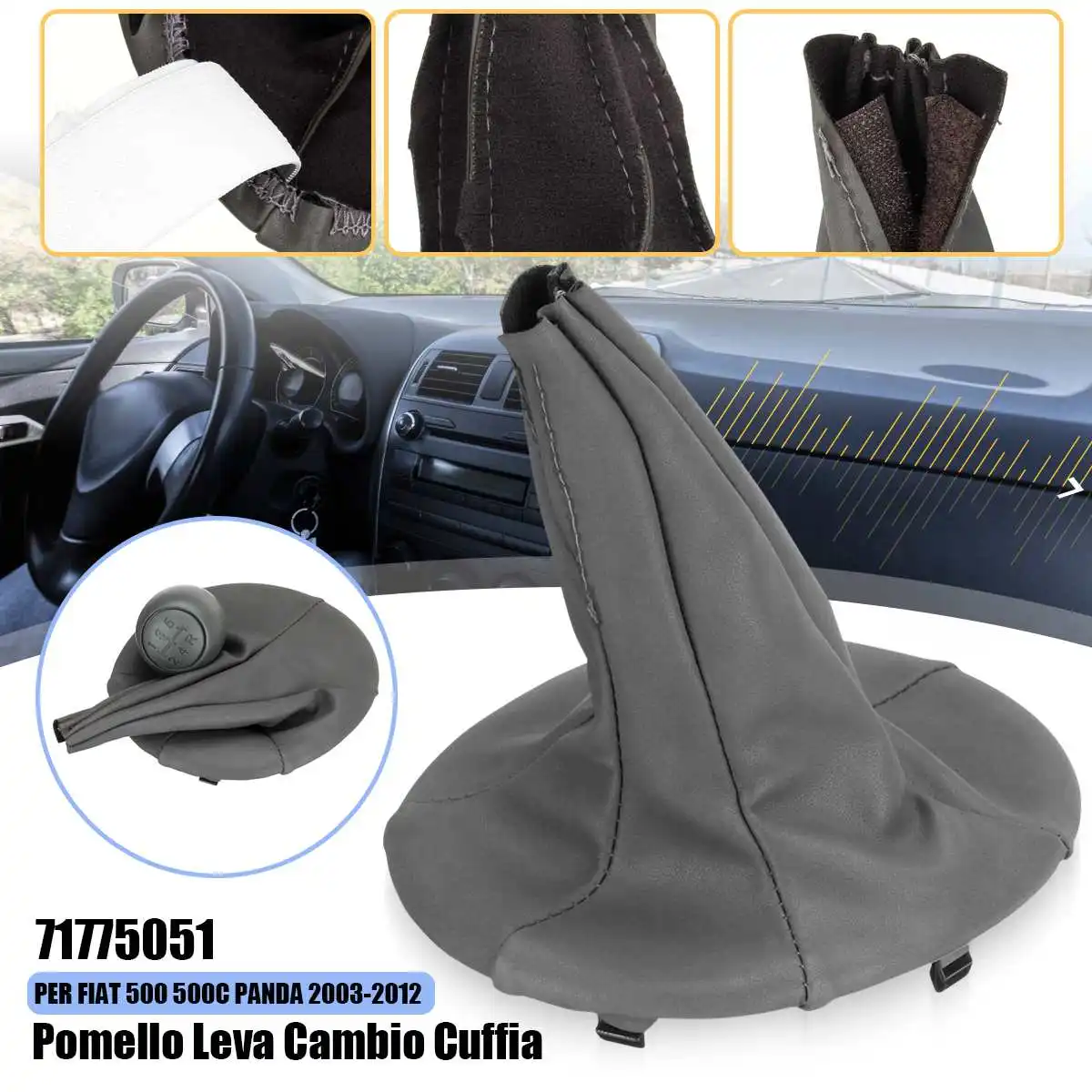 5 скоростей Ручка Переключения рулевого механизма автомобиля с гаитером крышка