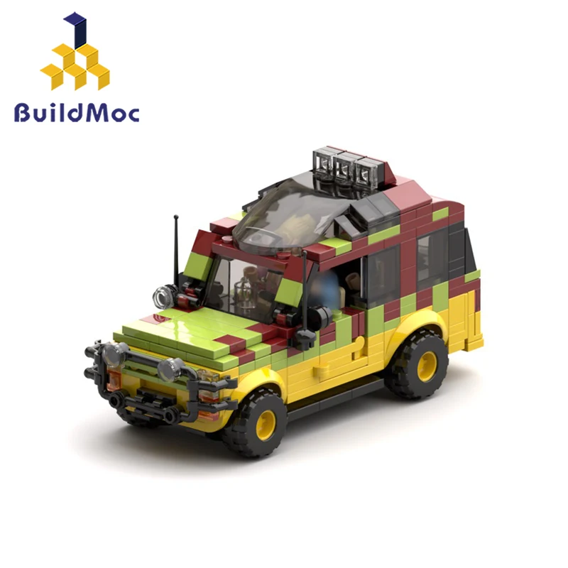 Buildmoc Юрского Парка мира Camper туристический автомобиль исследователь солдат