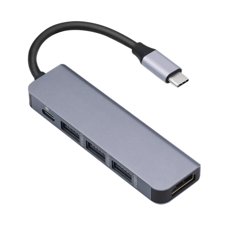 Typt C Type концентратор USB USB3.1 с HDMI 5 в 1 комбинированный 2 USB3.0 портами SD TF кардридер