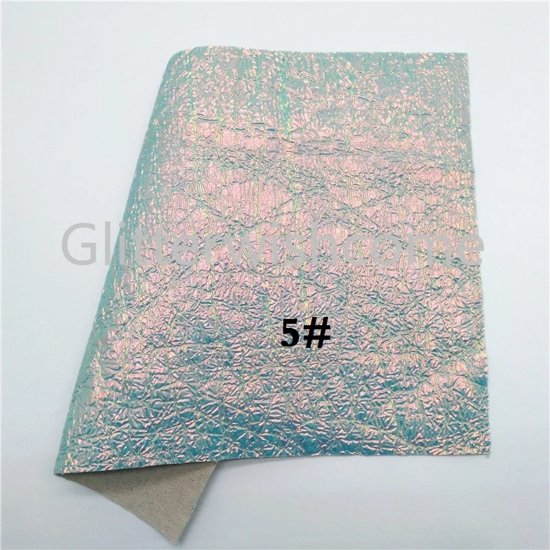 Glitterwishcome 21X29 см A4 размер винил для бантов Неон морщин Синтетическая кожа ткань
