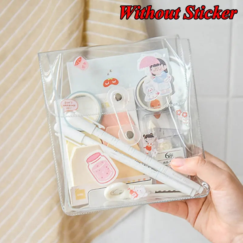 

Makeup Organizer Bag Transparent Thickened Multifunctional Storage Bag Convenient Waterproof PVC Winding File Folder Costmic Bag