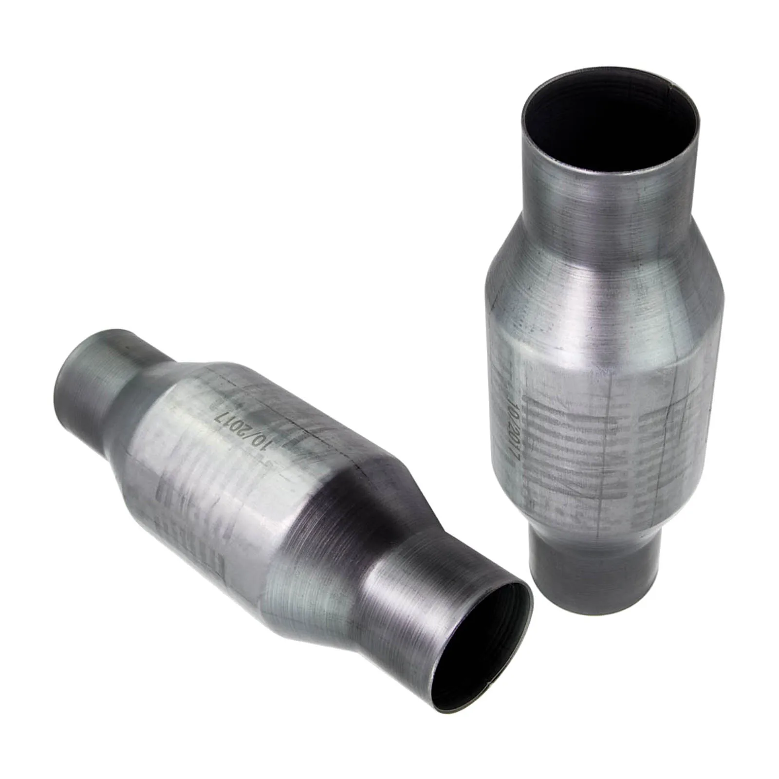 

2Pcs 2.5 inches Universal Stainless Catalytic Converter High Flow 410250 High Performance