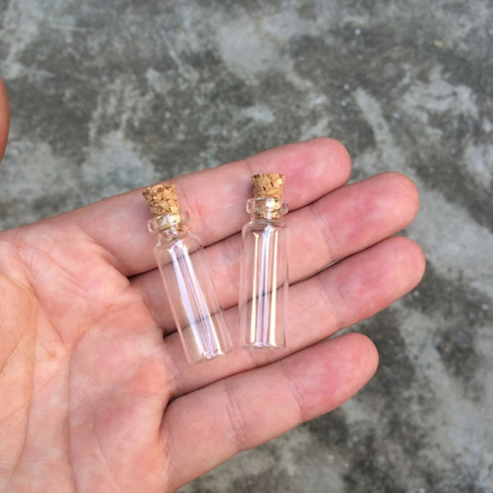 Маленькие стеклянные банки Mason Jar Message Vials дешевые пробковые пробки бутылка из