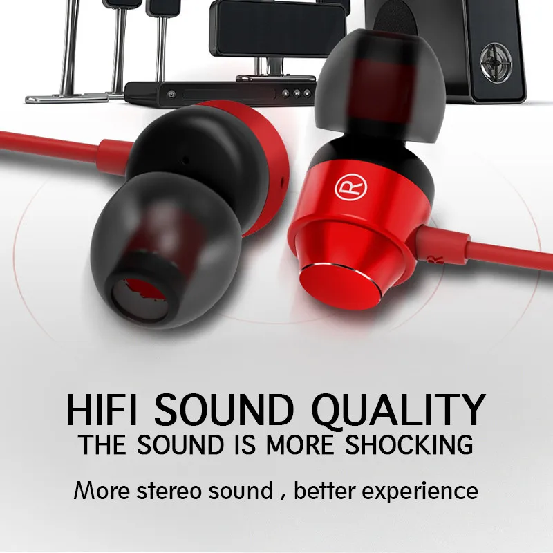 Наушники вкладыши с басами магнитные наушники металлическая Проводная