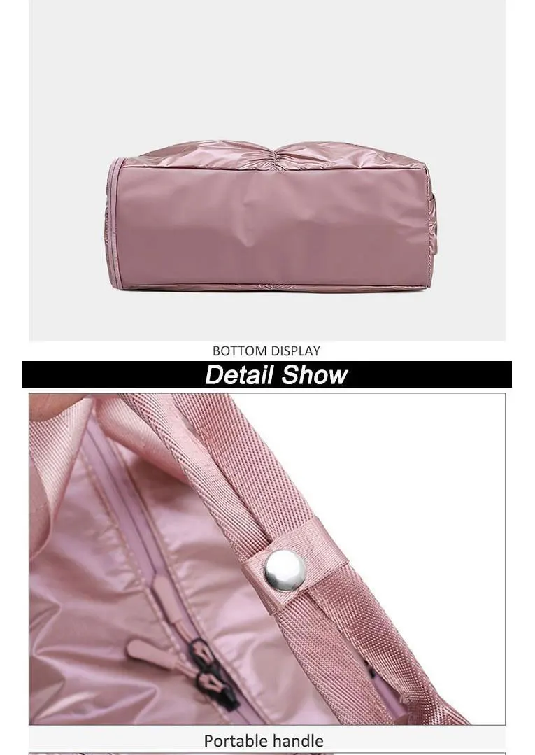Nieuwe водоотталкивающий PU Reistas Roze ручная сумка для йоги Handtas voor Schoenen Droog Nat Duffle Tassen Schoudertas Vrouwen Reizen