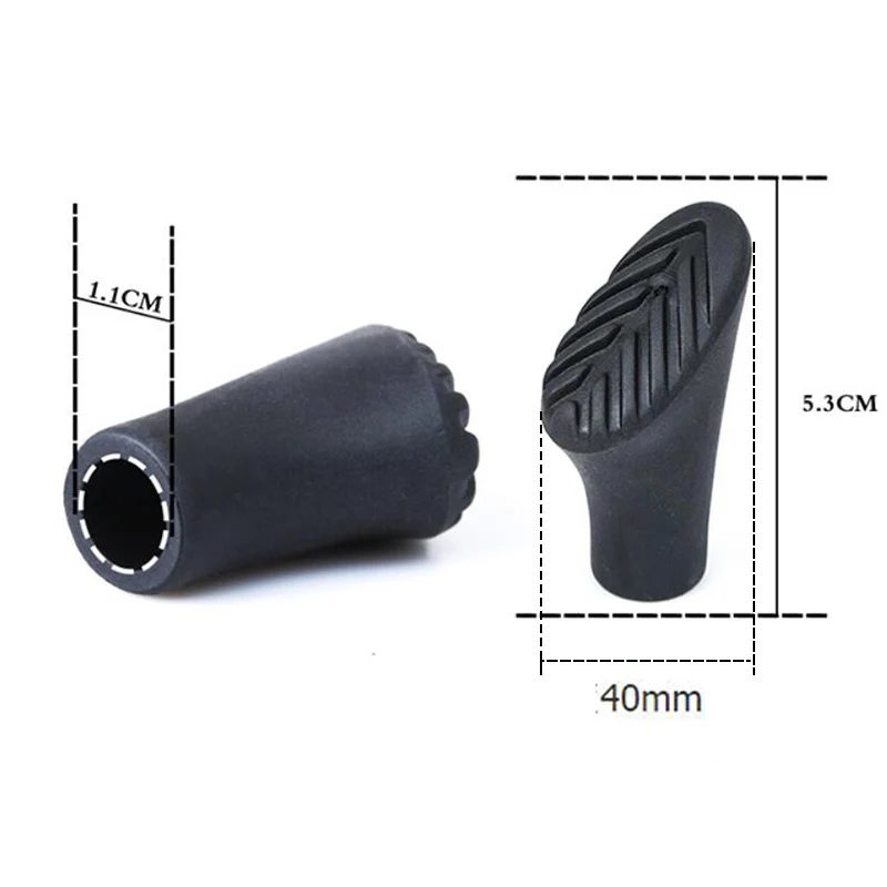

2-pieces Walking Pole Protection Cap Climbing Walking Stick Rubber Tip Cover Outdoor Camping Walking Protection Cap Rubber Tip