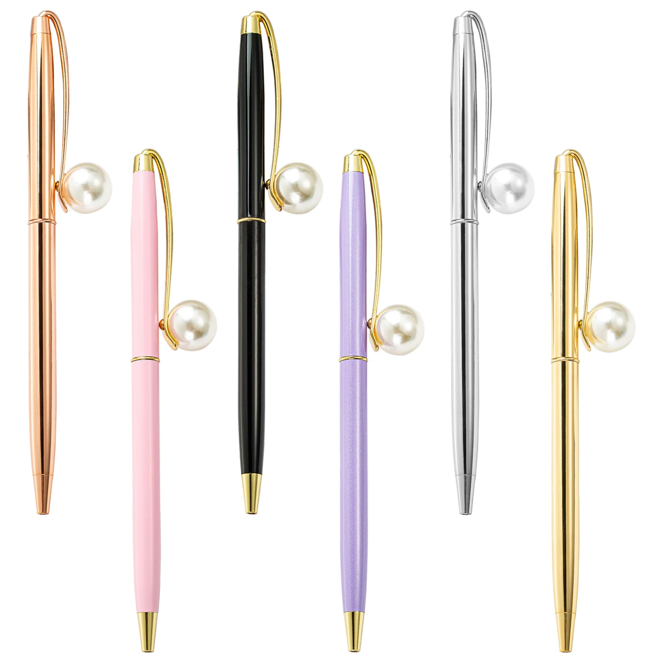 20pcs/lot Novelty gift office ball pen promotion Corporate Ball Point Pen Custom logo Mechanism Jewel Pearl Cool Pens