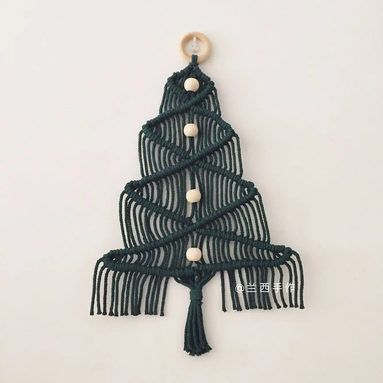 Макраме ручной работы хлопок Wovening Рождество гобелен с изображением деревьев