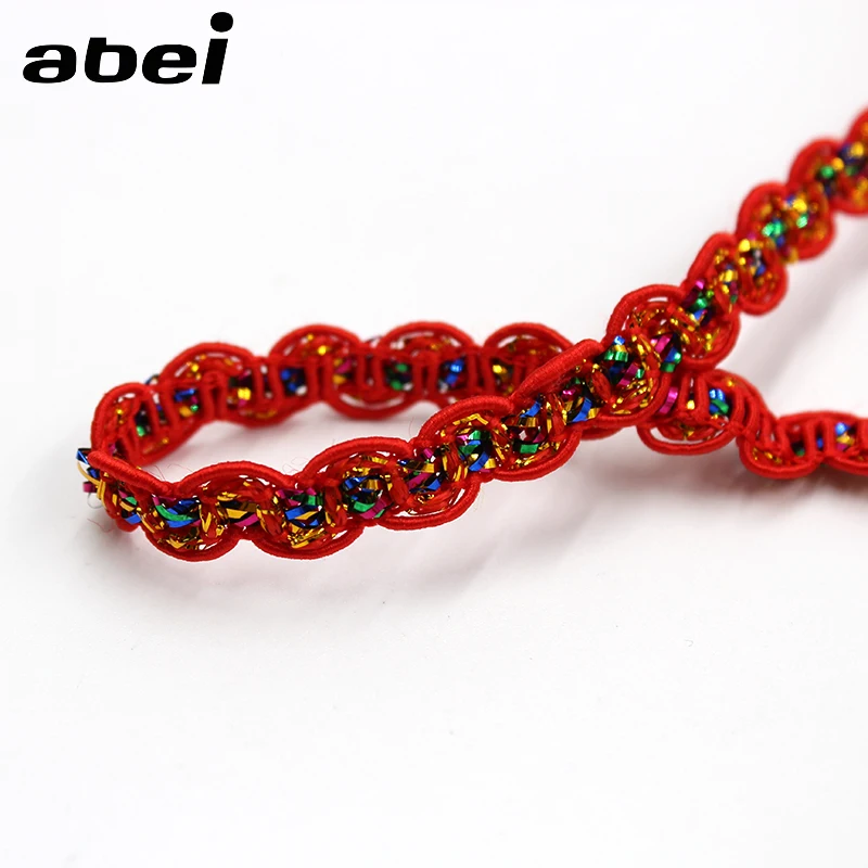 Кружева S-образные с блестками красные синие зеленые для танцевальных костюмов 20