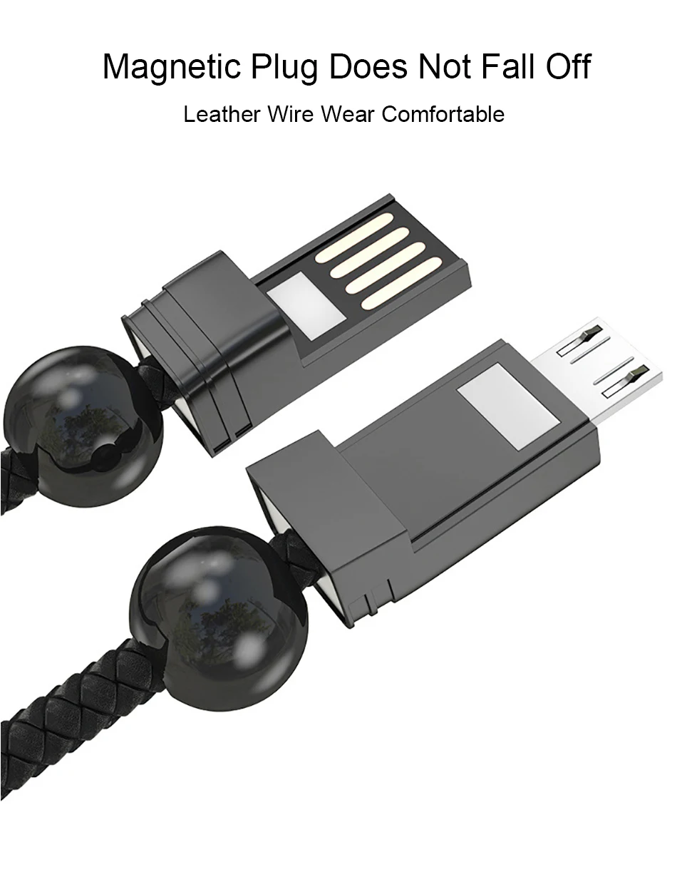 Зарядка через usb зарядное устройство-Браслет Смарт ювелирные изделия из бисера браслет быстрой передачи данных кабель для IPhone с микро USB Android телефон автомобильное Зарядное устройство